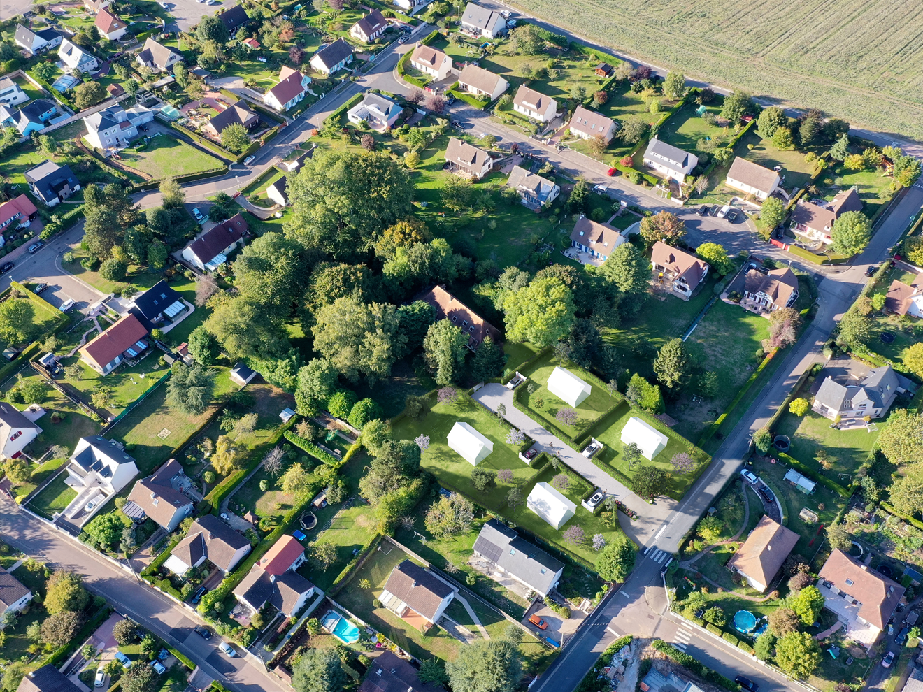 vue aérienne du projet