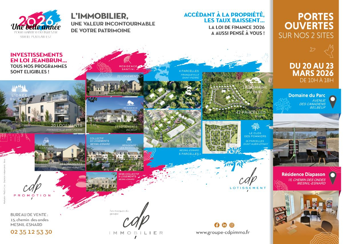 Nos 2 prochaines Portes Ouvertes du 20 au 23 mars 2026